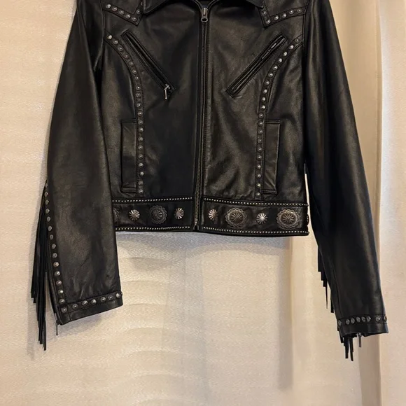 Cripple Creek leather fringe coat 3645 - Picture 3 of 13